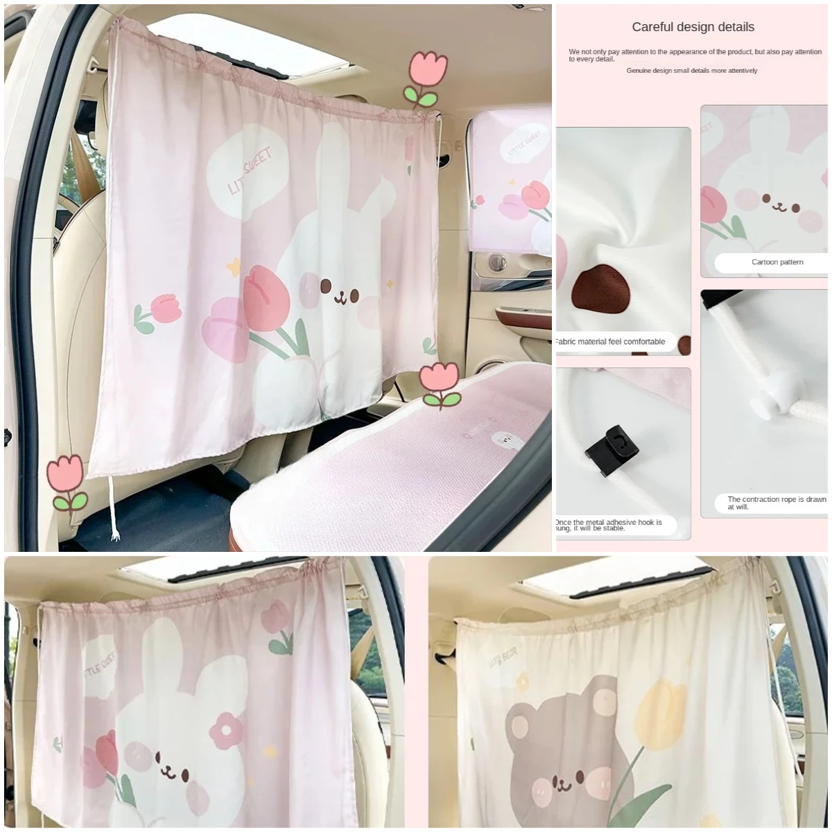 

NEW Car shade cute front and rear partition privacy curtain inside the air conditioning sunscreen heat insulation baby shade