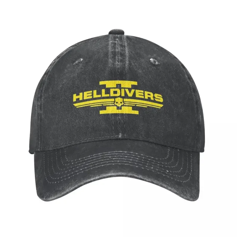 Helldivers Scifi Video Game Baseball Caps Vintage Distressed Denim Headwear Unisex Outdoor Summer Hats Cap