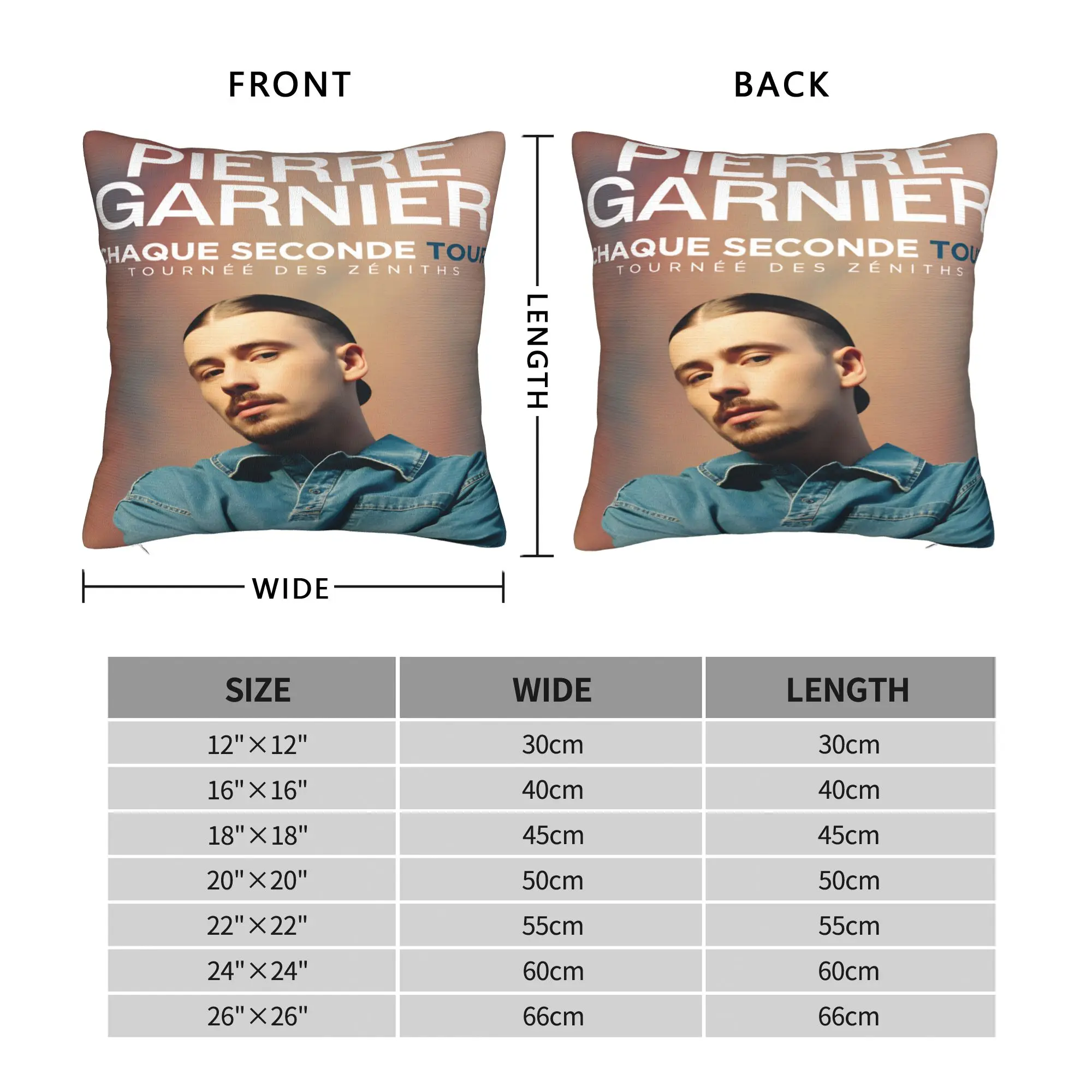 Pillow Case Pierre Edgar French Singer Soft  Pillow Cover For Sofa Bedroom Home Decor Cute Funny Pillowcases