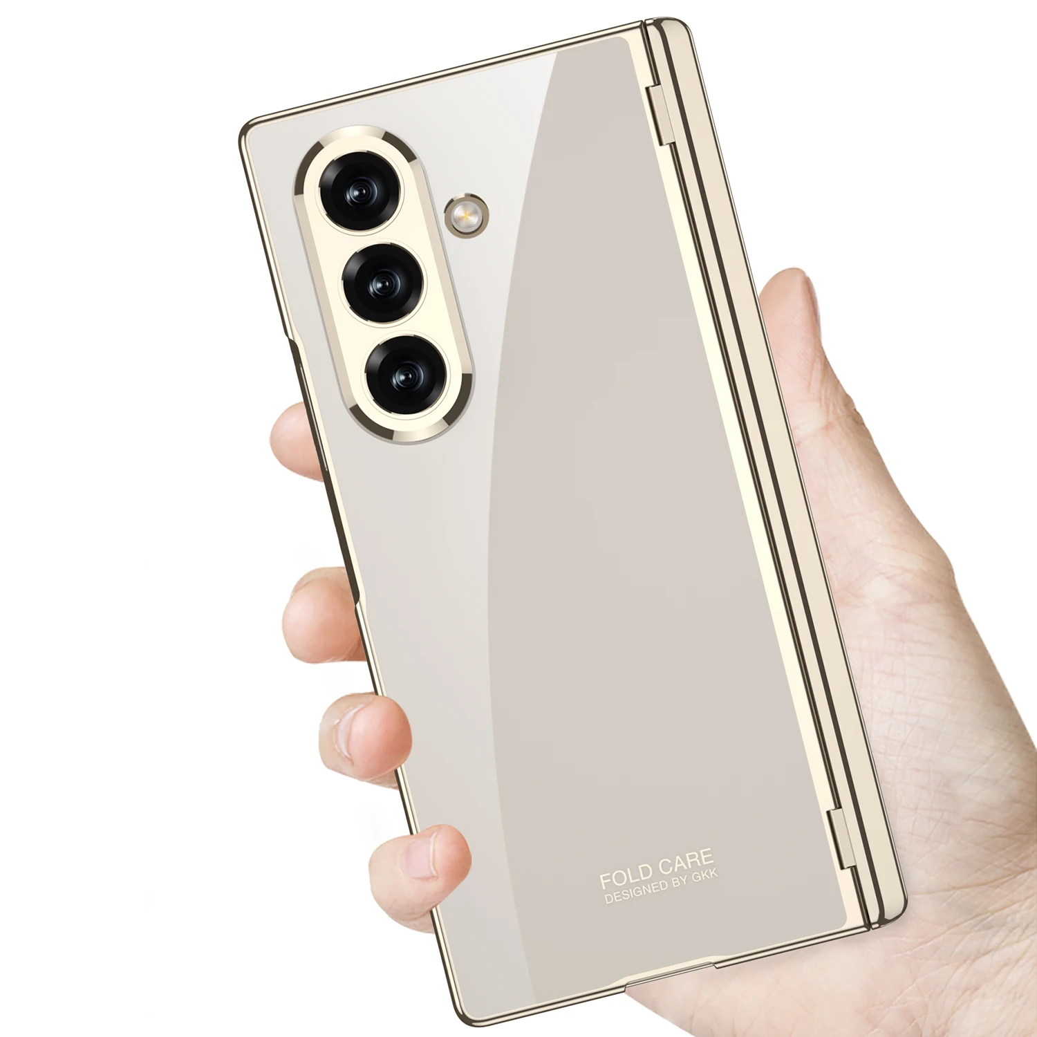 Etui z zawiasem magnetycznym do Samsung Galaxy Z Fold 7 Powłoka szklana na zewnętrzny ekran Przezroczysta twarda obudowa do etui Galaxy Z Fold7 — zdjęcie produktu 2