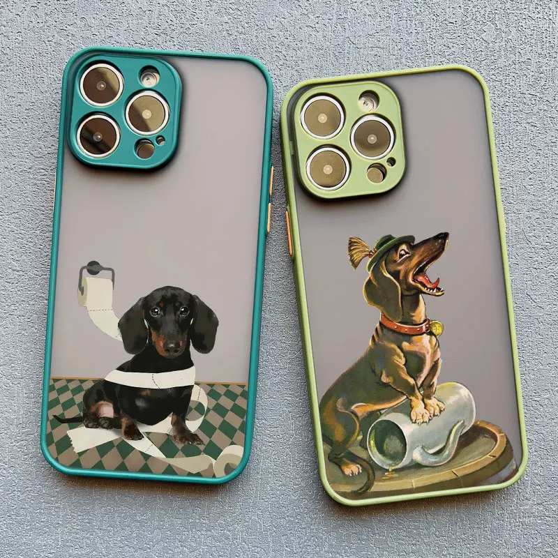 Cartoon Vacation Sunglasses Dog Phone Case For iPhone 16 14 Pro Max Cases iPhone XS XR X 15 Plus 11 12 13 15 Pro Max Mini Covers