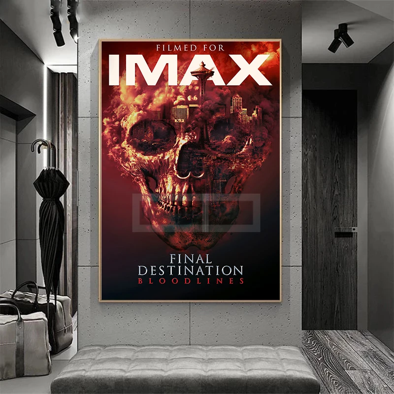 2025 أفلام الرعب الشعبية F-Final الوجهة خطوط الدم المشارك يطبع حائط لوح رسم الفن صور ديكور غرفة المنزل