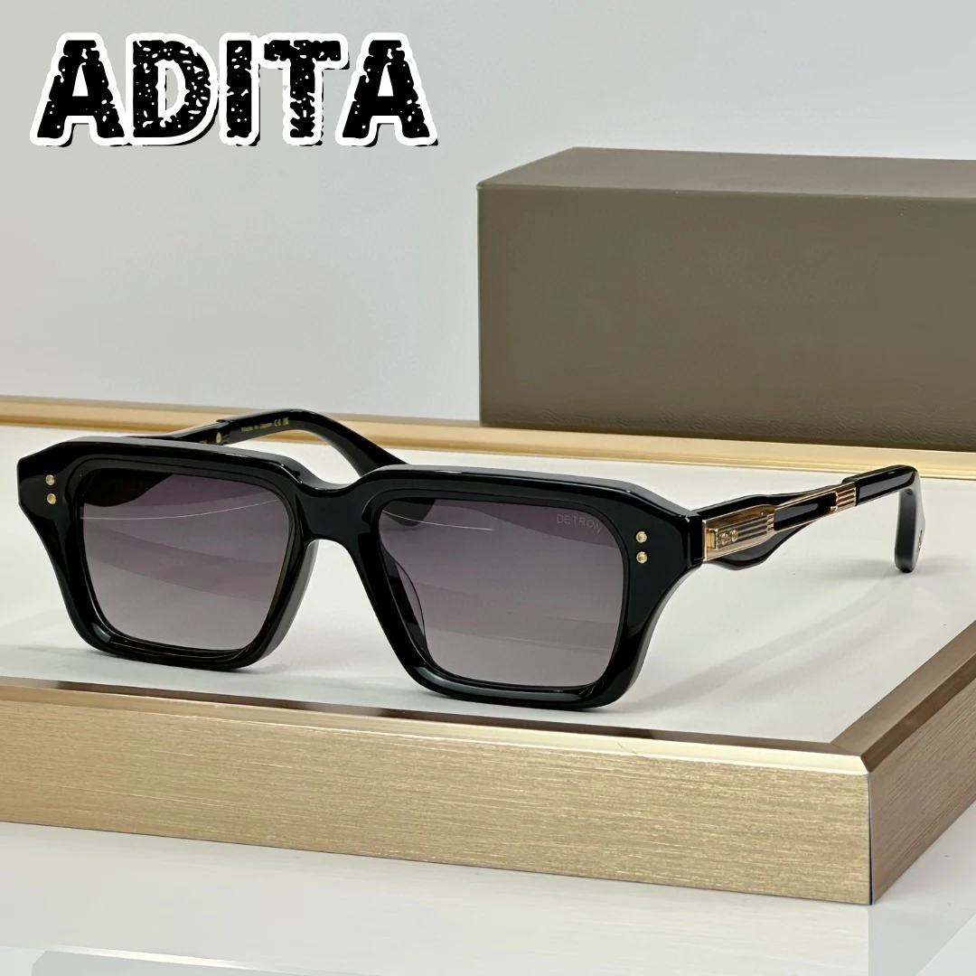 Top High Quality Sunglasses for Men ADITA DETRON DT459 SIZE 52-17 Titanium Style Fashion Design Sunglasses for Womens with box