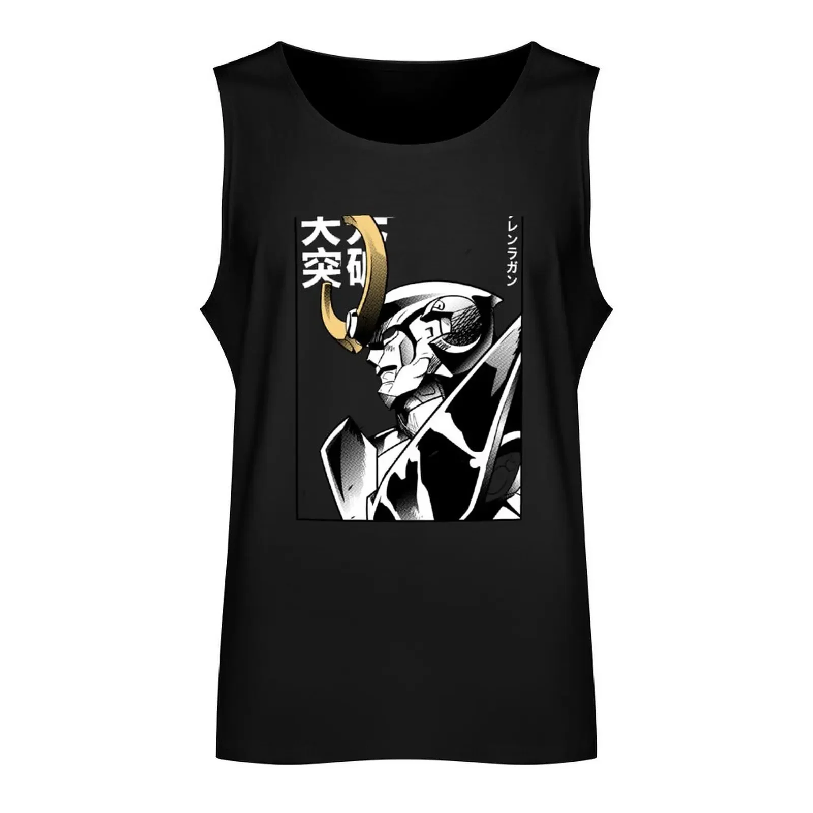 Tengen Toppa Gurren Lagann Red Tank Top clothes for men summer T-shirts men