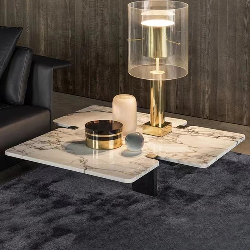 Slate coffee table Modern simple living room Creative  Marble special-shaped design Small apartment