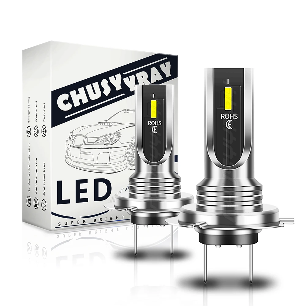 CHUSYYRAY 2PCS Car lights 210101-H7 Super Bright LED Headlights High Low Beam Fog Light Bulb White 6000K Car accsesories