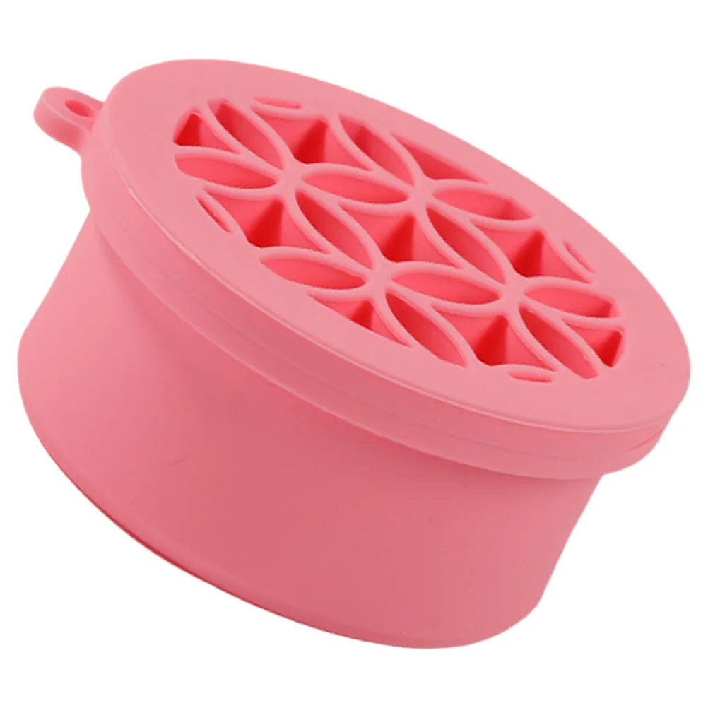 

Foldable Makeup Brush Cleaning Bowl with Convex Surface for Quick Removal of Oil Dirt Grease from All Types of Brushes Scrubber