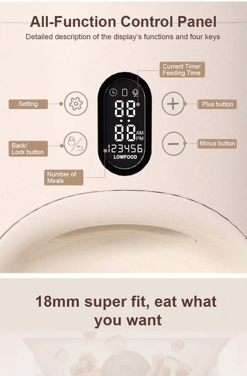 OEM/ODM 4L تغذية الحيوانات الأليفة القط الكلب توقيت التلقائي تغذية الحيوانات الأليفة تويا App التحكم عن بعد واي فاي منتج الحيوانات الأليفة