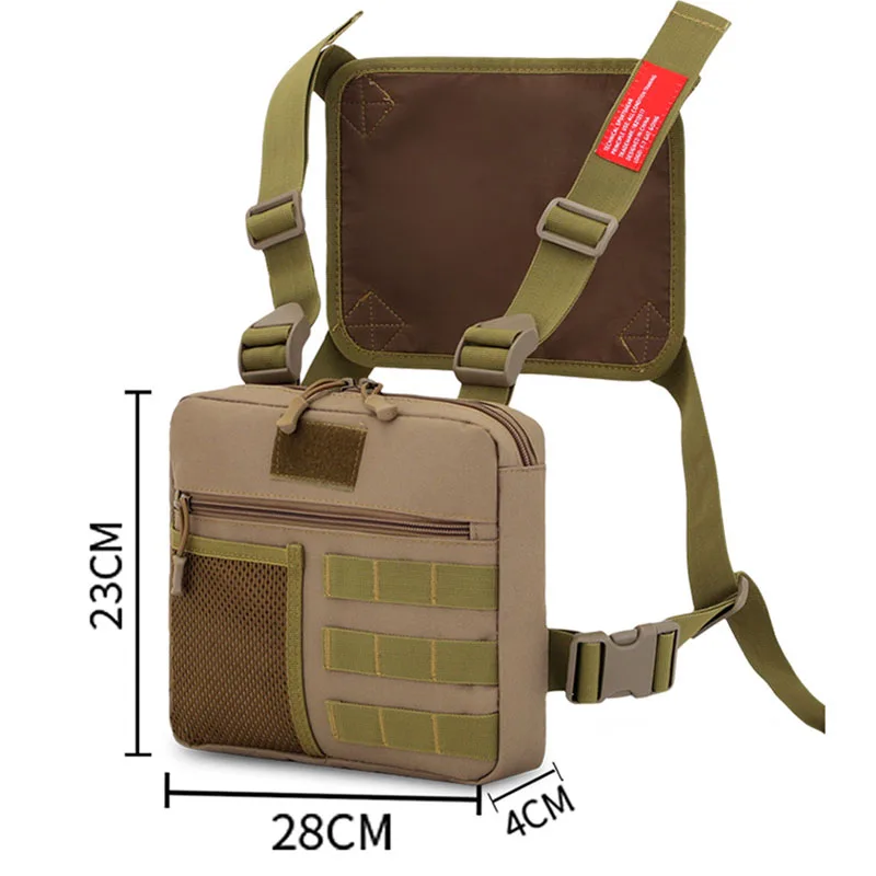 Oulylan Chest Bag For Men Tactical Vest Bag Casual Function Chest Rig Bags Streetwear Chest Pack Outdoor Travel Shoulder Bag