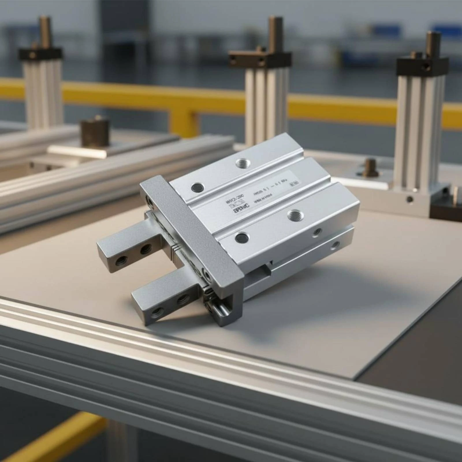 Pneumatic Finger Cylinder Stainless Steel Gripping Surfaces Pneumatic Parallel Gripper Finger Cylinder Gripper Magnet-Equipped view 6