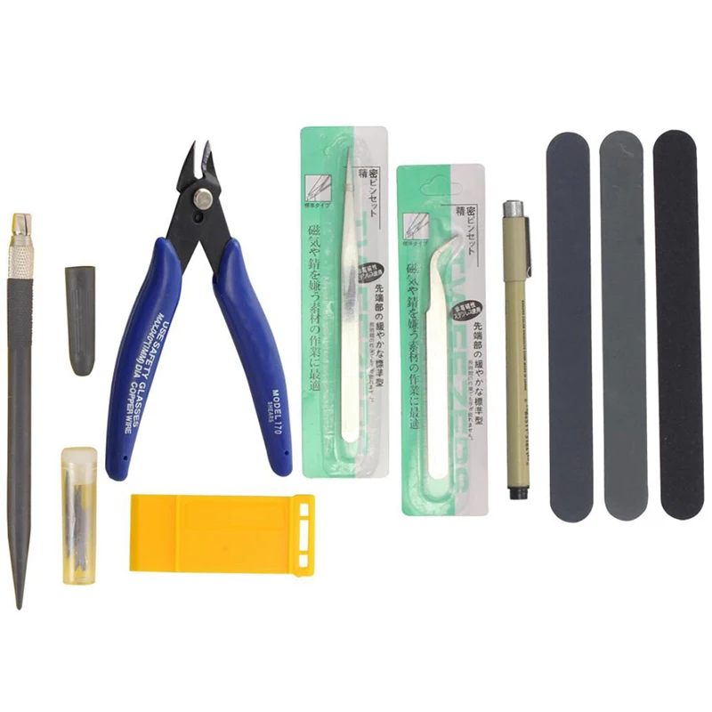 A83Z Model Tools Kit Modeler Basic Tools Craft Set Hobby Building Tools Kit for Car Model Building Repairing