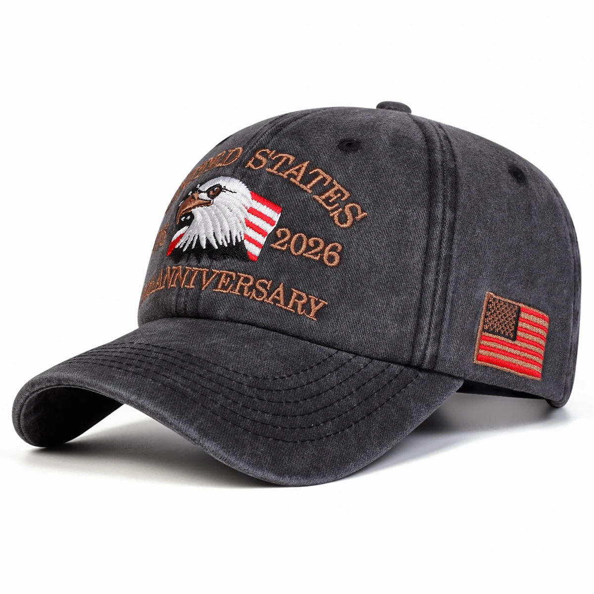 Unisex UNITED STATES Letter Embroidery Washed Baseball Cap Spring Autumn Outdoor Adjustable Casual Hat Sunscreen Hat Cap