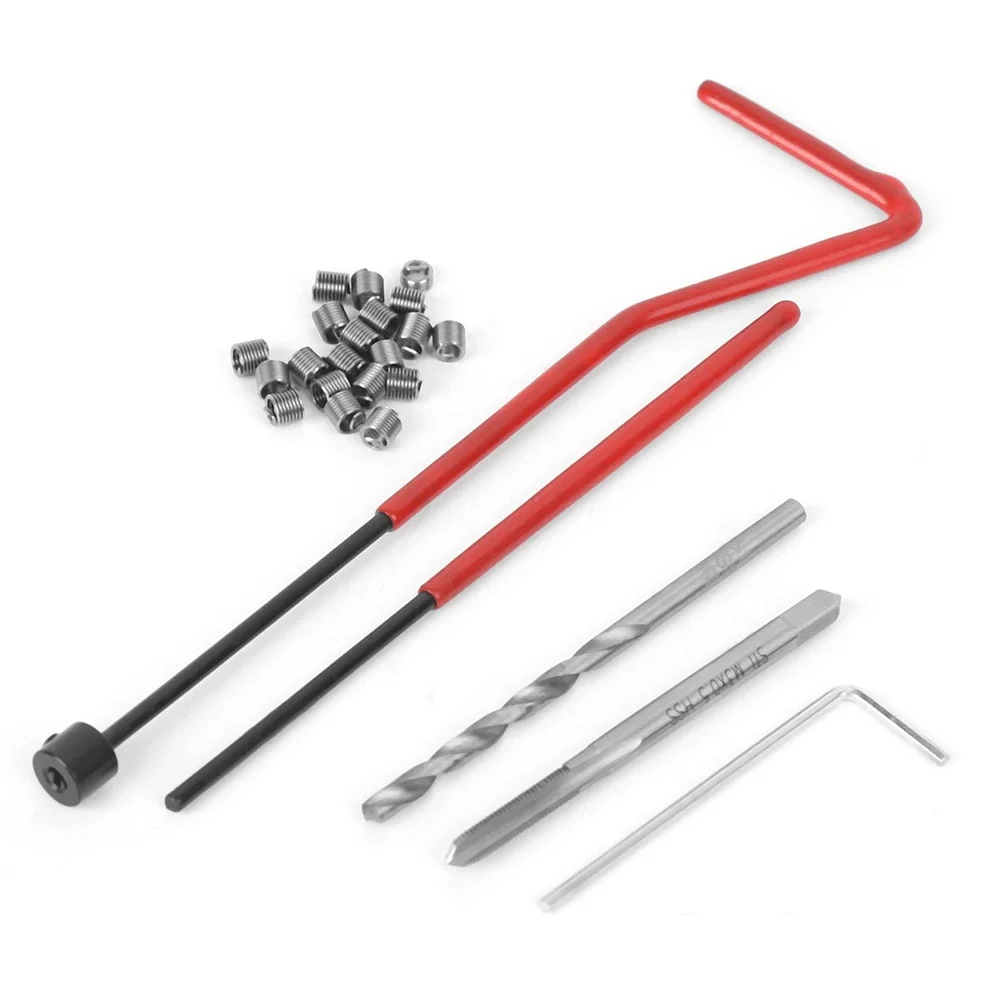 

25pcs Metric Thread Repair Insert Kit M3 Helicoil Car Pro Coil Tool 304 Stainless Steel Auto Repair Tool Box