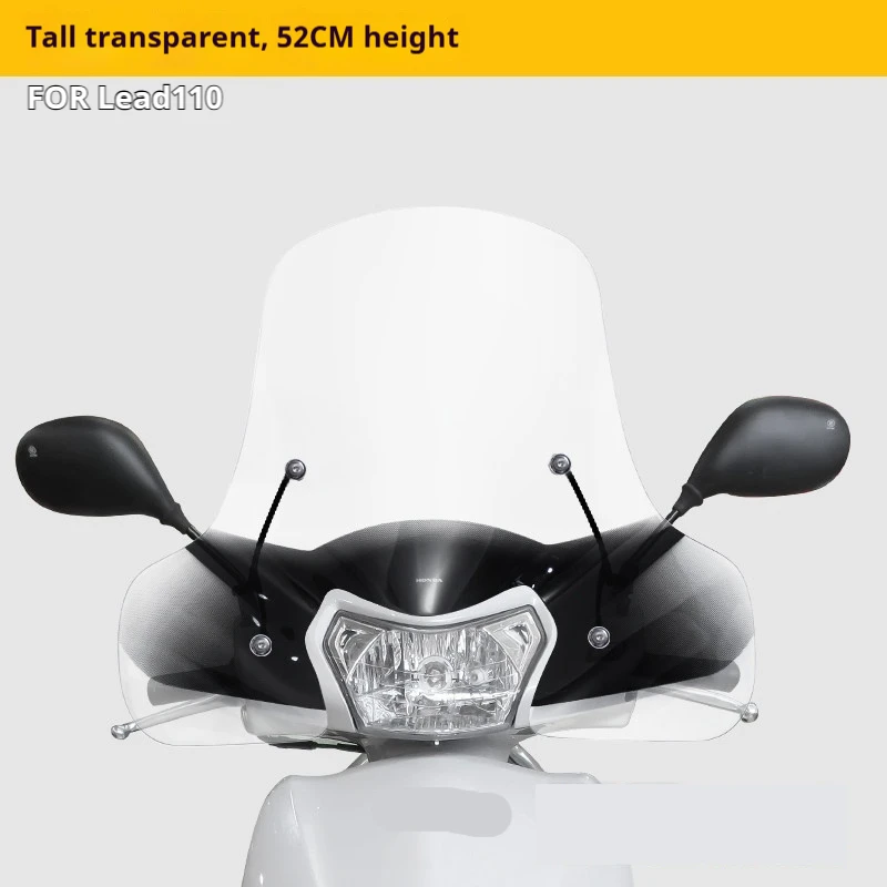 Heightened Widened Chest‑Protection Front Windshield Visor Fit Honda SCR110 E‑Ying110 Lead110 Scooter Modification Accessories