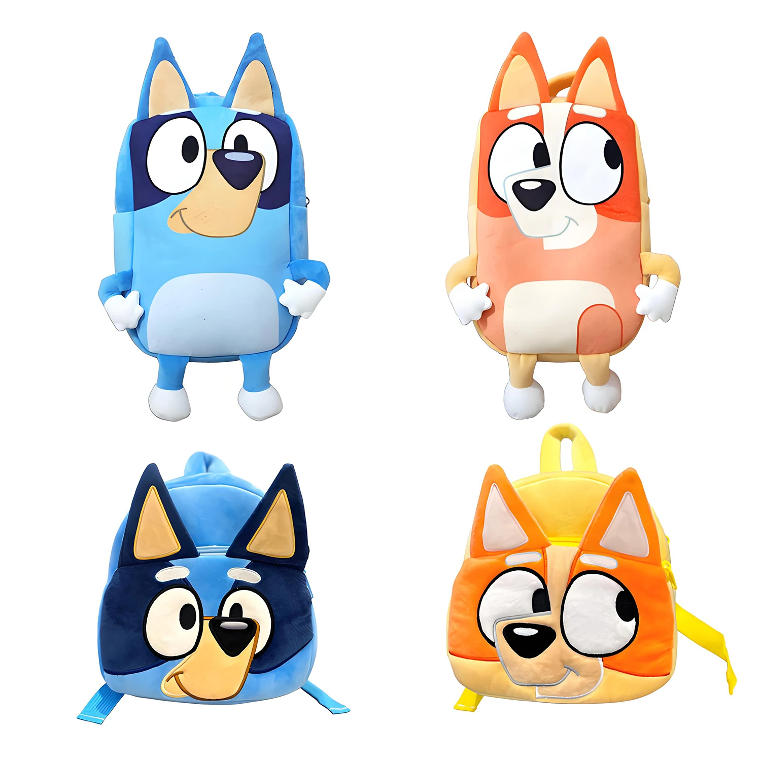 

Bluey Backpack Bingo Muffin Aime Figure Short Plush Material Schoolbag Snack Storage Bag Children's Gift