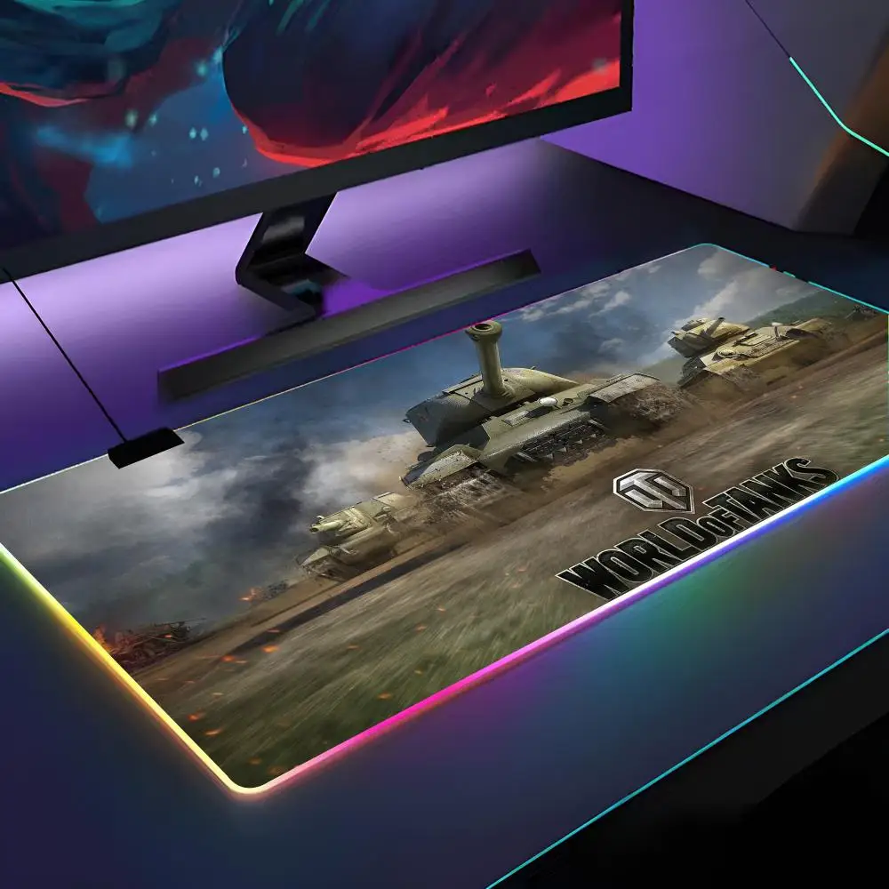 

HD W-World Of T-Tanks Mouse Pad RGB Backlit Mouse Pad Laptop Mouse Pad Laptop Gamer Computer Desk Gaming Accessories