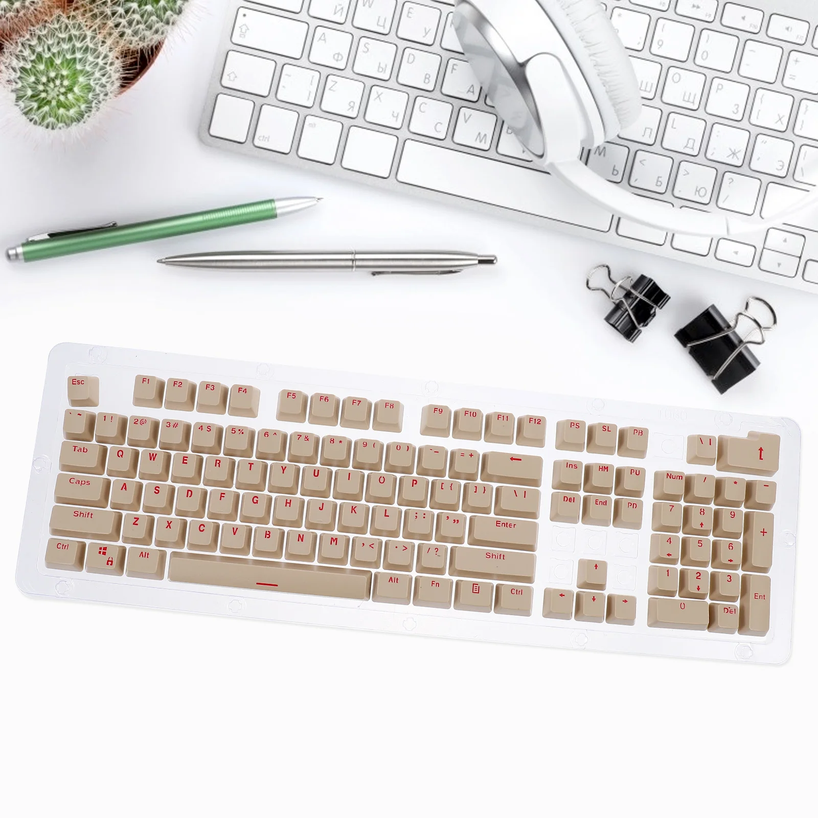 

1Set 104-Key Mechanical Keyboard Keycaps ABS Durable Decorative Keys for Computer Keyboard Enthusiast Gift Key Caps