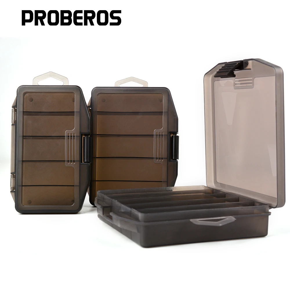 PROBEROS Portable Fishing Tackle Box 5 Compart Space Contain