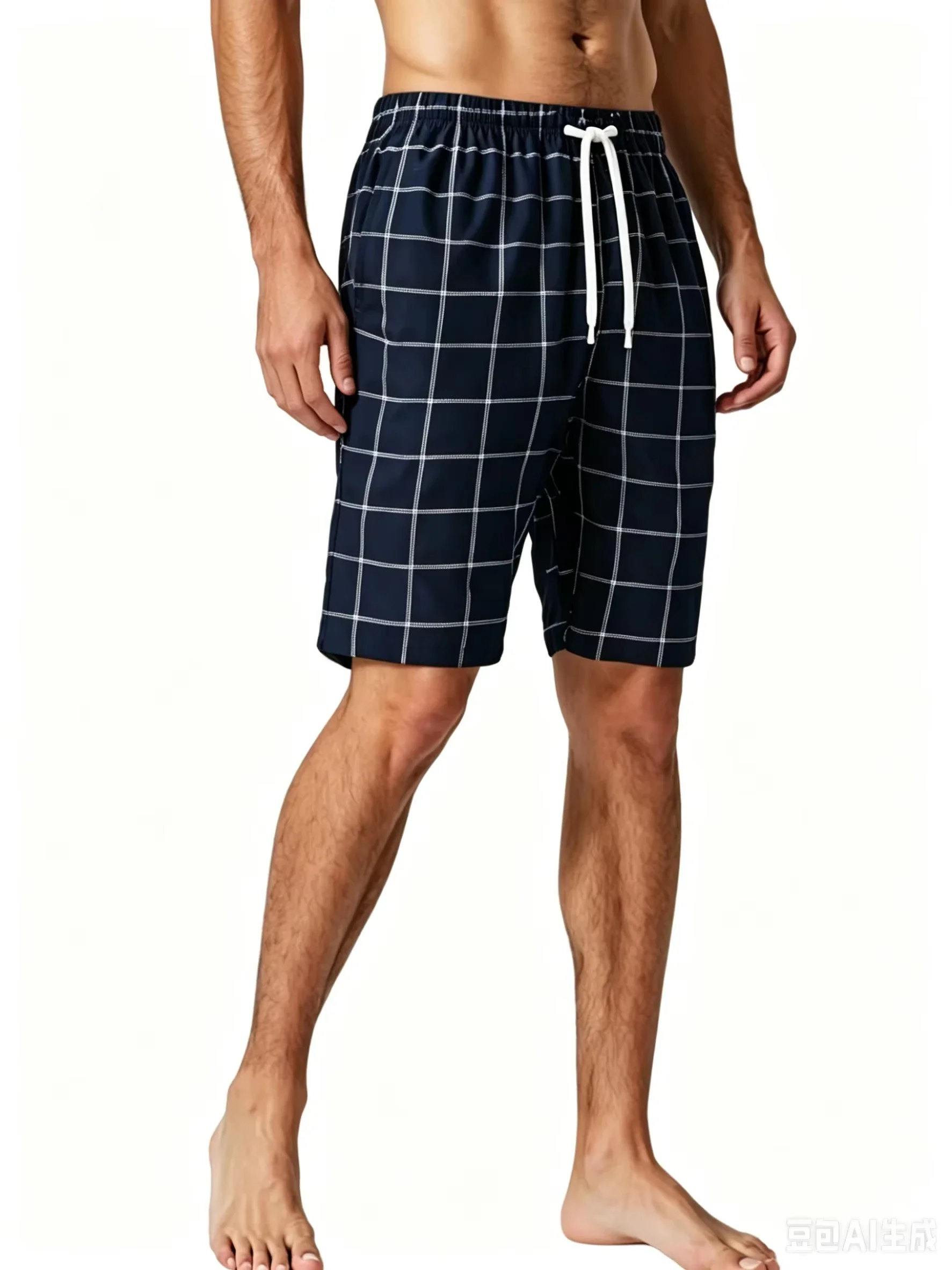Summer Fashion Retro Checkered Pattern 3D Printed Shorts Soft Comfortable Breathable Shorts Quick Drying Loose Beach Shorts Moto