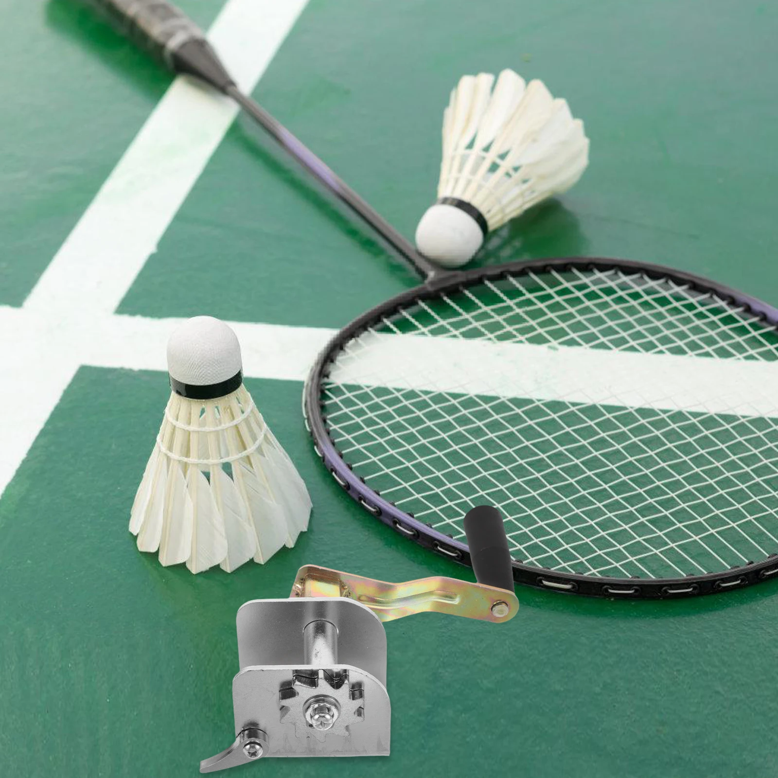 

Hand Crank Wire Tightener for Volleyball Badminton Net Tensioning Iron Portable Multifunctional Replacement Kit Outdoor