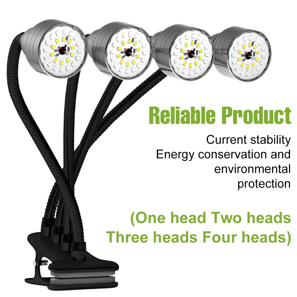 LED Grow Light Full Spectrum Plant Cultivation Lamp 4/8/12 Hours Timing Auto On/Off For Indoor Growth Box Desktop Potted Flowers