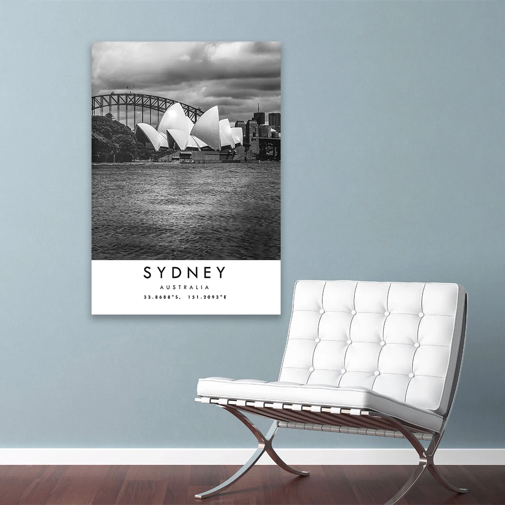 Sydney Travel Print Poster Sydney Poster Print Sydney Wall Art Minimalist Australia Prints Sydney Opera Wall Canvas Painting