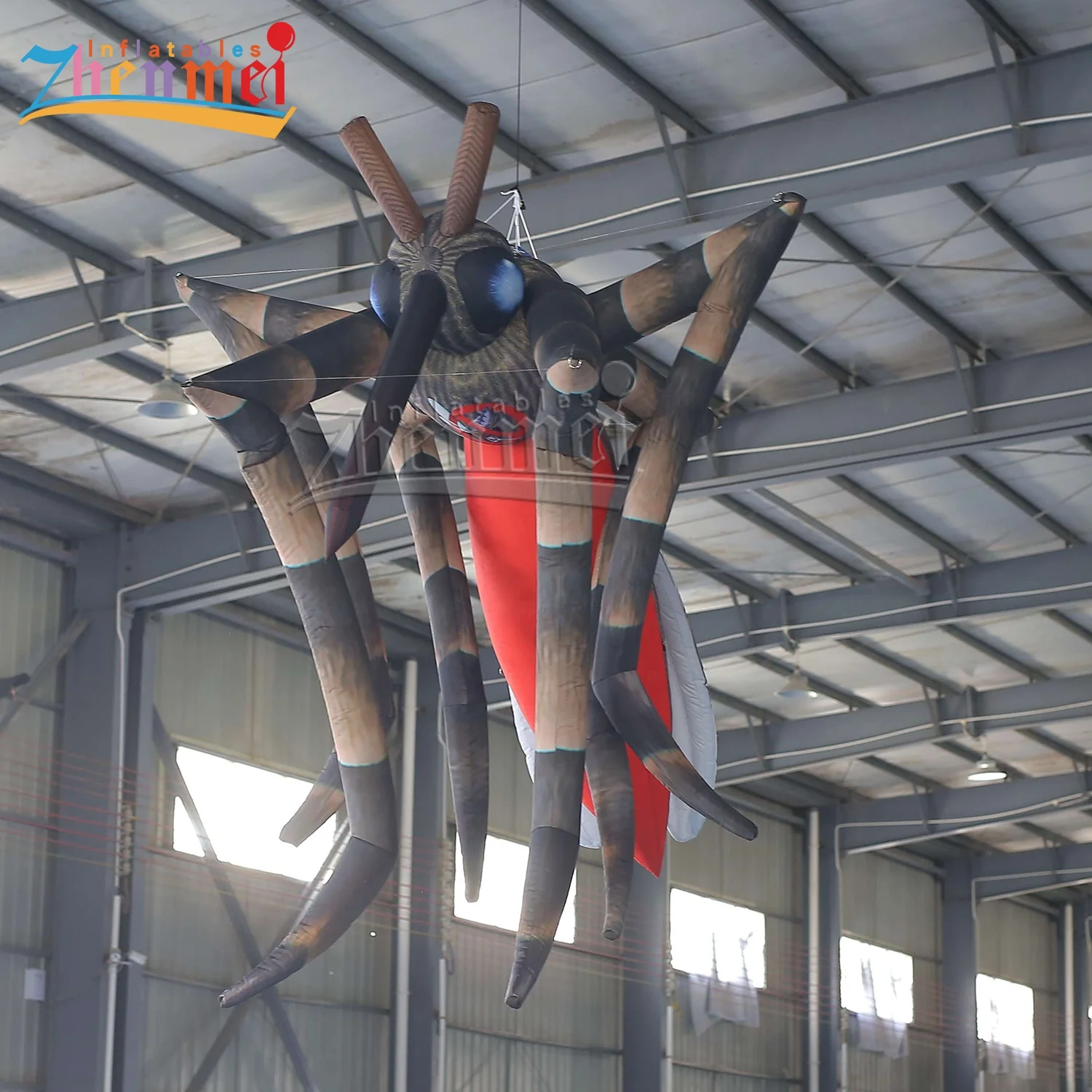 Zhenmei Custom 10ft Commercial Inflatable Cartoon Mosquito Killer Advertising Balloon LED Light Accessories for Exhibition