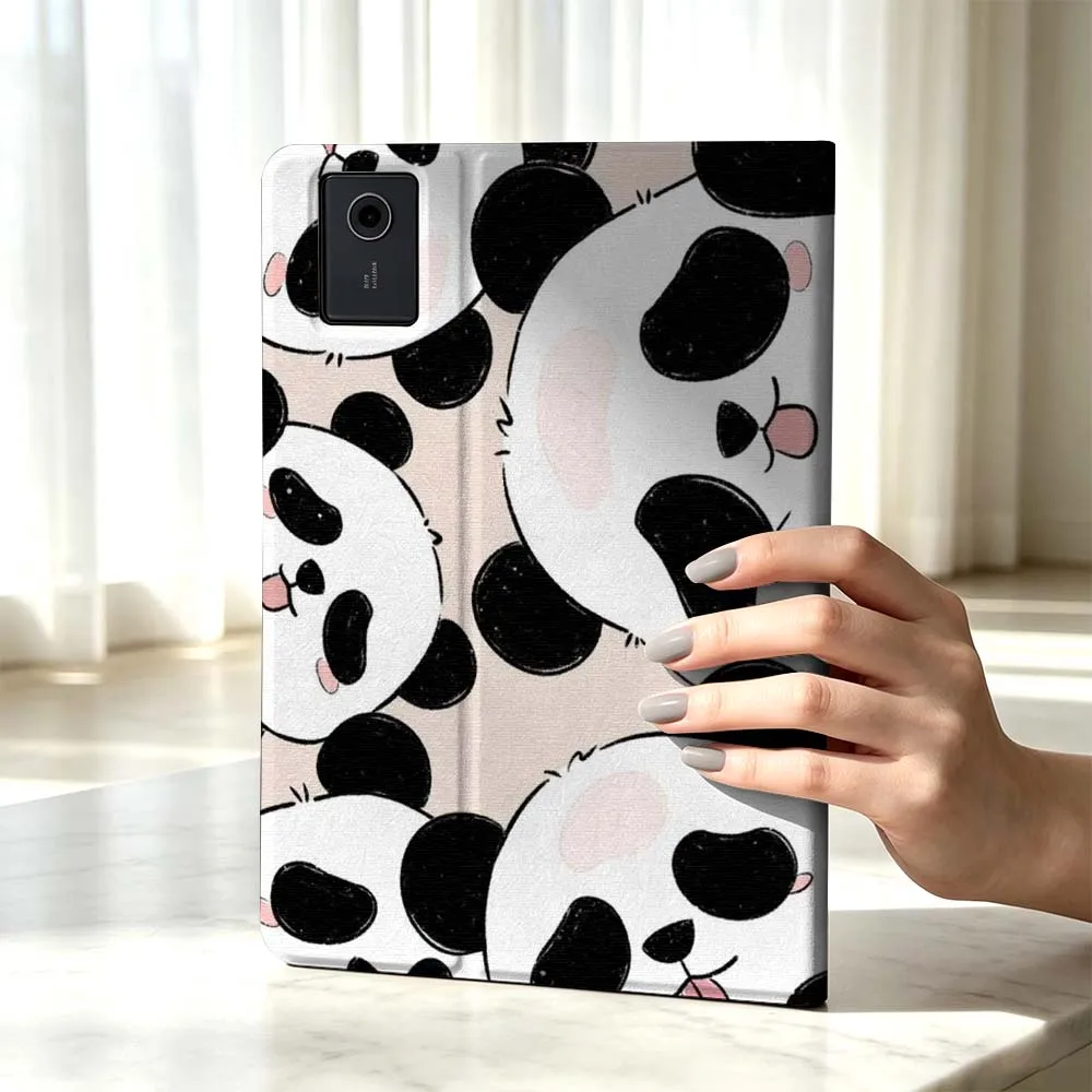 Cartoon Panda Head Pattern Fashion For Xiaomi Poco Redmi Pad 8 2 4 5 6 6S 7 7S SE Pro 14 11 11.2 12.1 12.5 Inch Tablet Case