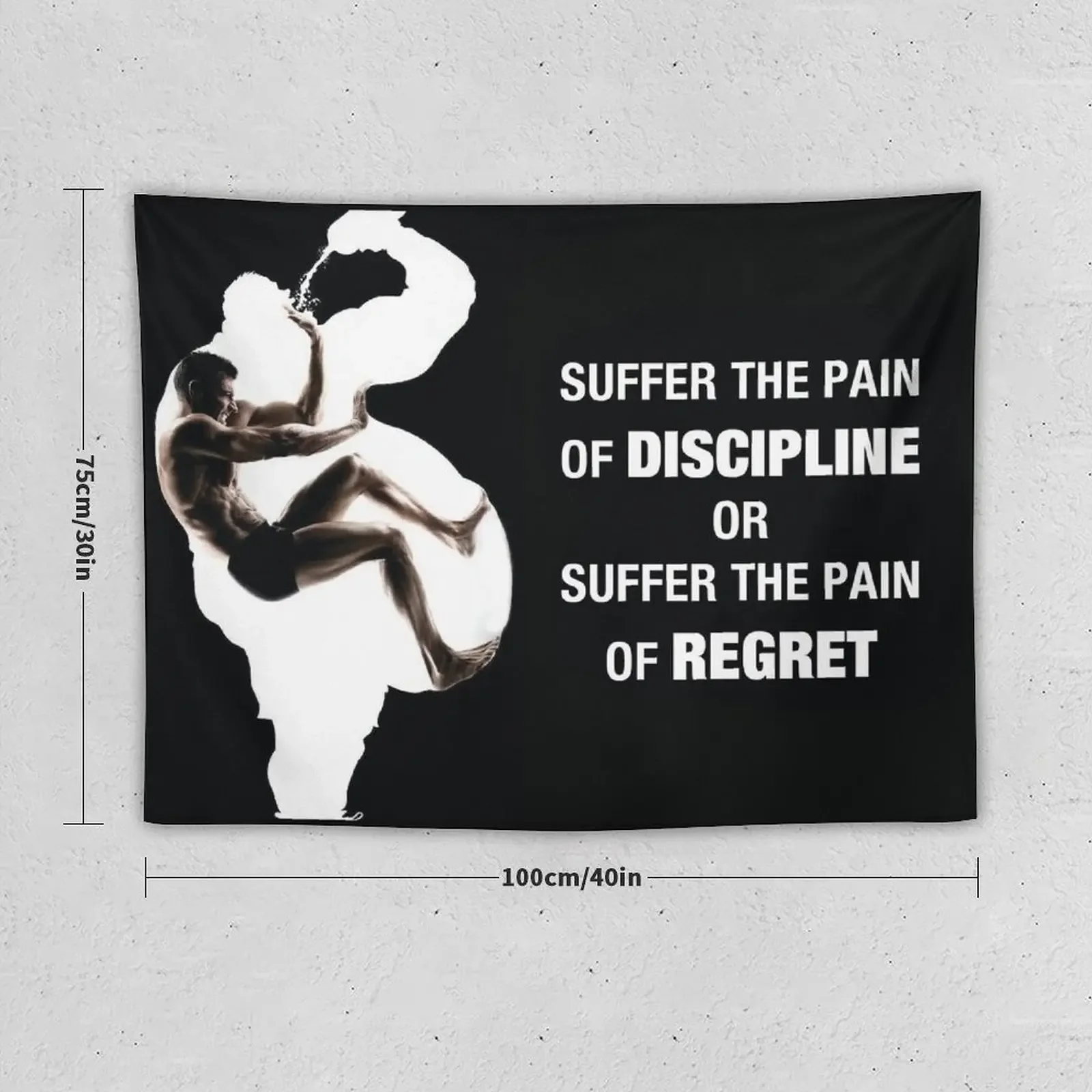 Bodybuilding Fitness Inspirational Workout Quote Tapestry Decorative Wall Funny Room Decorator Home Decoration Tapestry