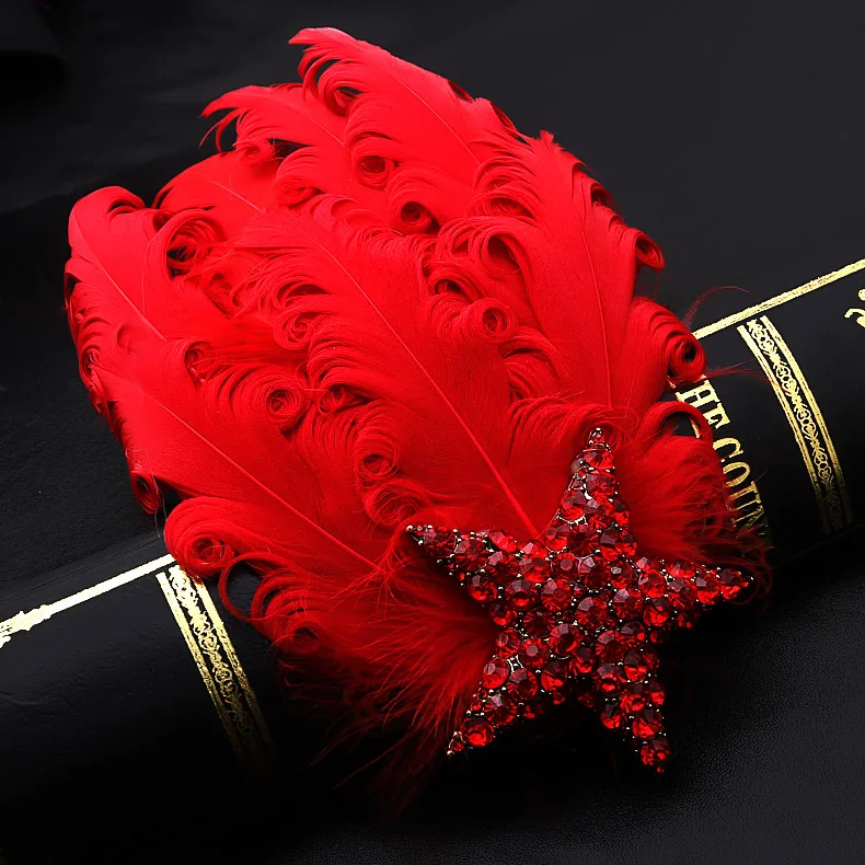 stella di alta qualità con perline spallina di piume spallina spilla spallina/aropette punte/accessori blazer scapulario Decorazione host