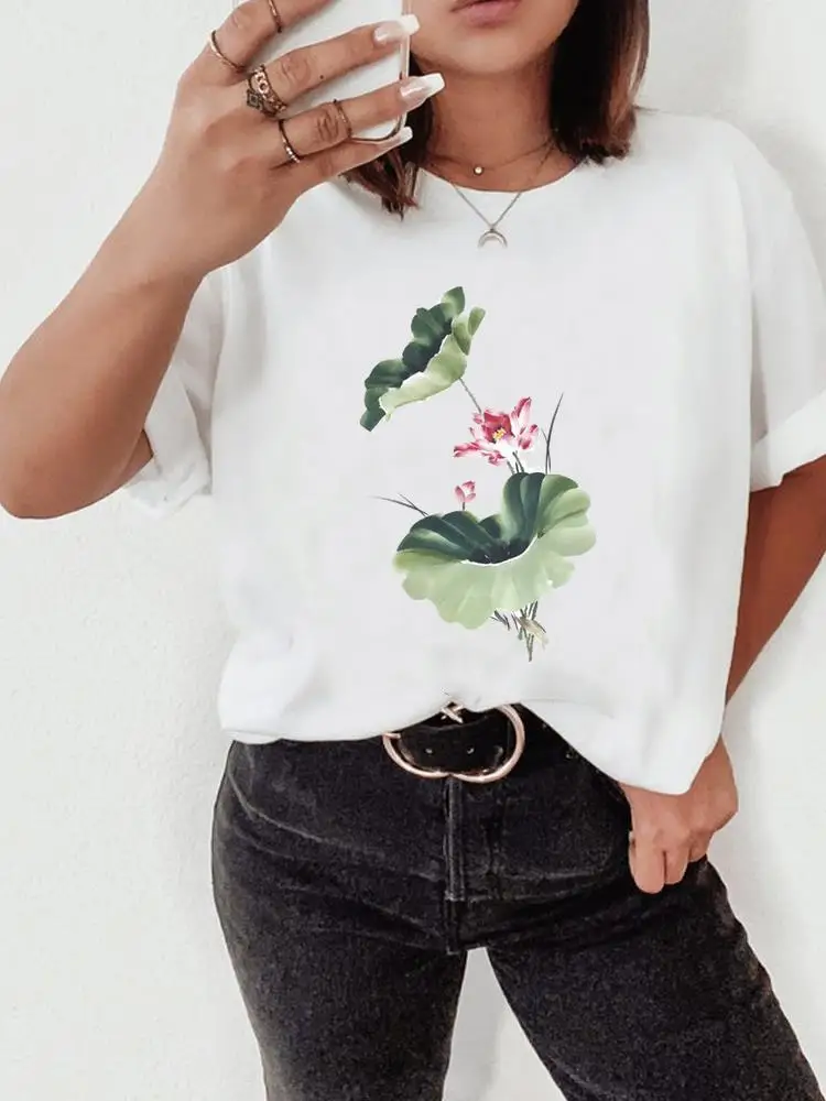 Women's Short-sleeved T-shirt, Basic Style, Fashionable, Cute, Printed, 90s Style, Pattern, Panda, Summer.Summer Streetwear Y2K