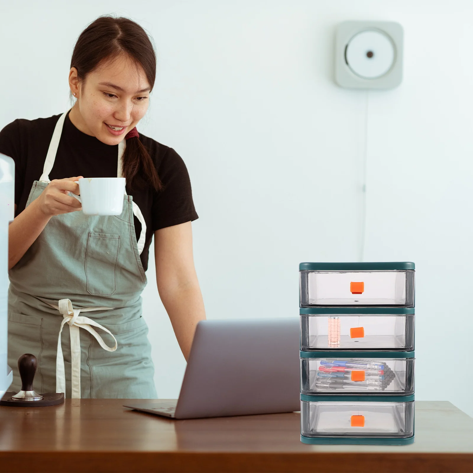 1pc Multi-Desktop-Organizer Transparente Lagerung Box Für Büro Studie Zimmer Schreibwaren Halter Kleinen Behälter Pp