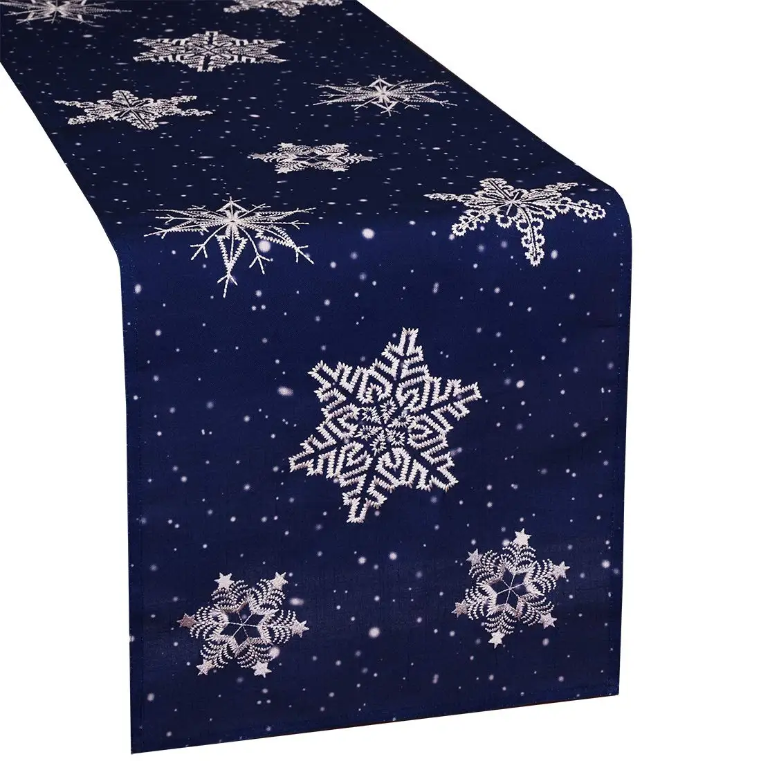 Snowflakes Table Runner for Christmas Holidays Party Kitchen Dining Table Runner Table Center Home Wedding Indoor Outdoor Decor