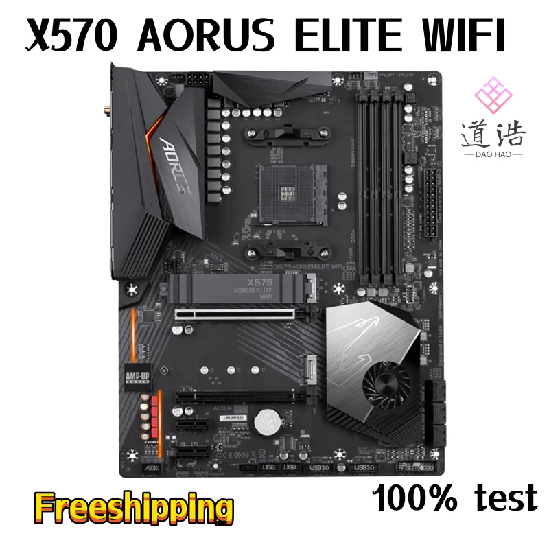 For X570 AORUS ELITE WIFI Motherboard 128GB HDMI M.2 SATA3.0 Socket AM4 DDR4 ATX X570 Mainboard 100% Tested Fully Work