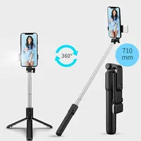 Universal Tripod Retractable Desktop Phone Holder For Live Broadcast / Portable Desk Live Stream Tripod