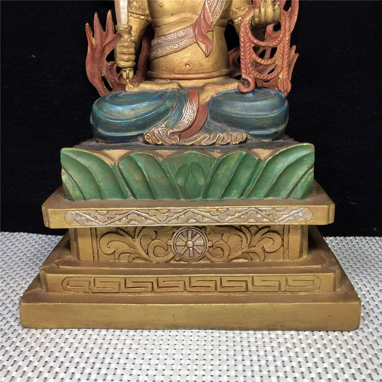 Chinese Buddhism Bronze Painting Japan Fudo Myo-o Acalanatha Buddha Statue