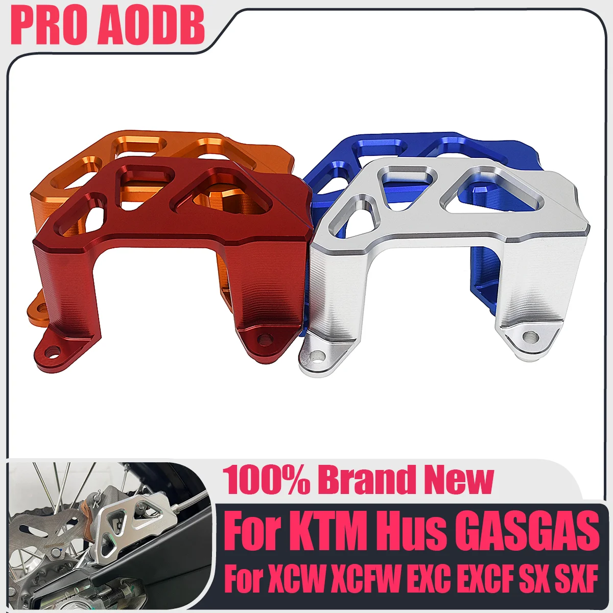 

For 2004-2023 KTM Husaberg CNC Rear Caliper Guard Rear Brake Disc Guard Protector Cover 125-530 EXCF SXF XCF 6D TPI XCW XCFW EXC