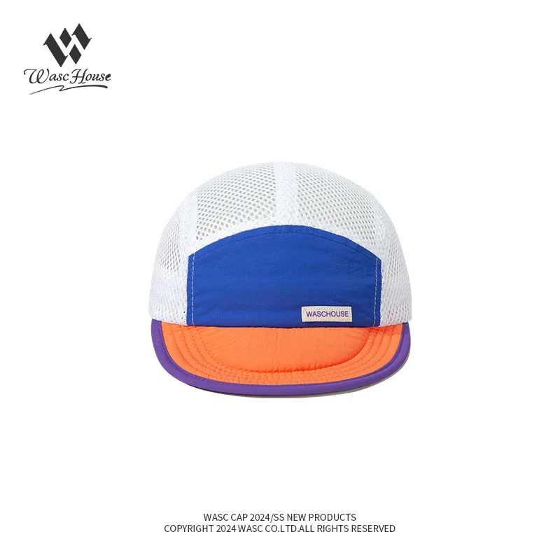 Dünne Mesh Fünf Stück Hut Dopamin Baseball Kappe Männer Frauen Outdoor Flache Krempe Sport Schnell Trocknend Atmungsaktive Sonnenhut Mz025