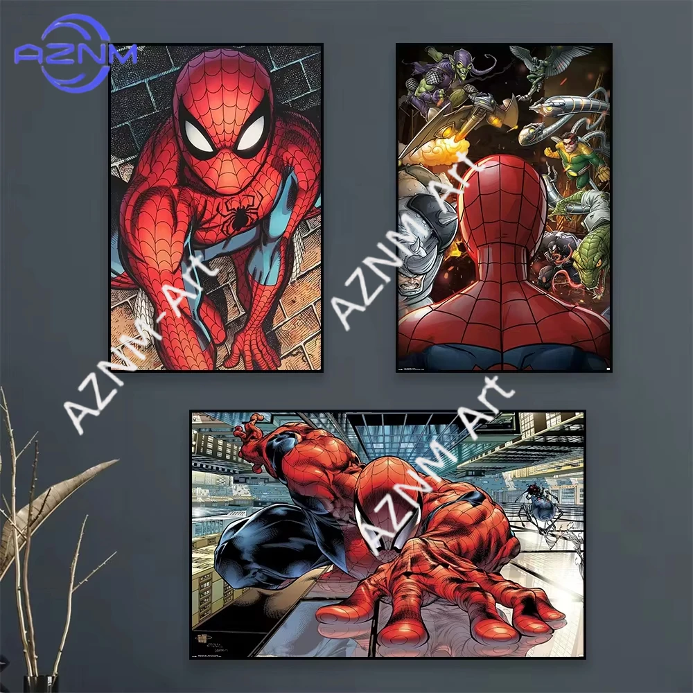 Póster de cómics de Spider-Man, arte de película de superhéroes, pintura en lienzo, impresiones de The Amazing Spider-Man, decoración para dormitorio