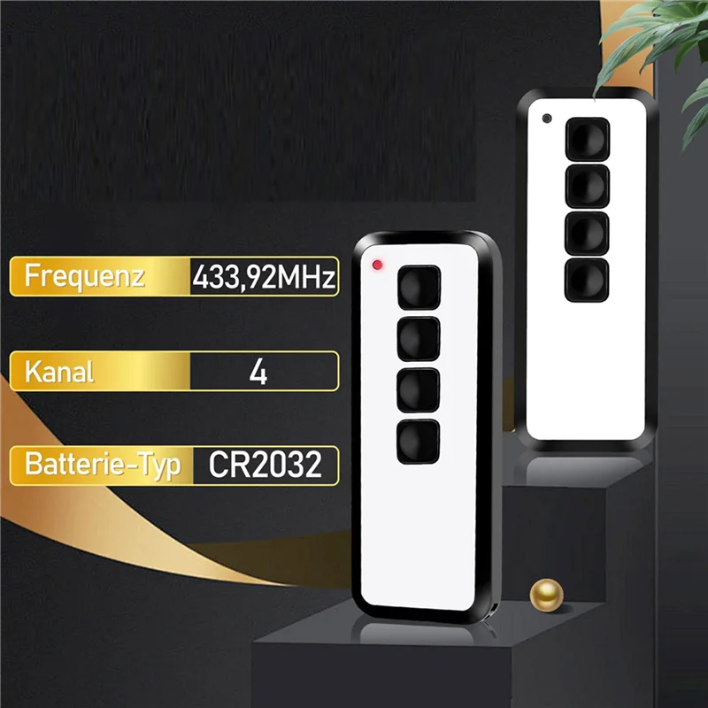 Pilot do bramy garażowej AT41 do Novoferm Novotron 524,522,504 MAX43-4,514 MIX43-4,433.92Mhz Tor, nadajnik ręczny 2 szt.