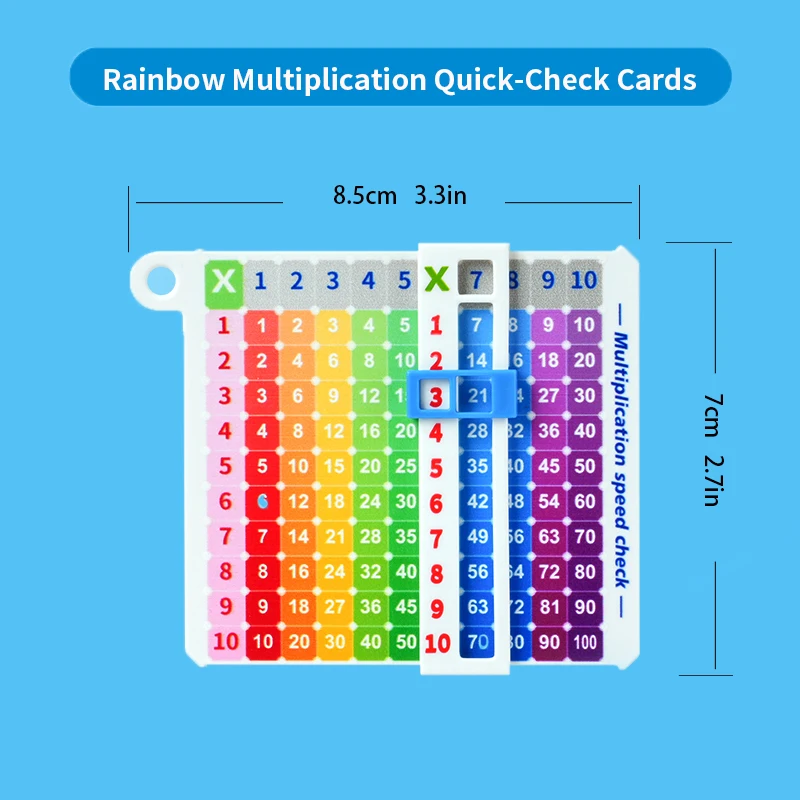 Multiplication Quick Search Card Math Enlightenment Multiplication Table Portable Cartoon Fun Quick Search Multiplication Keycha image 6