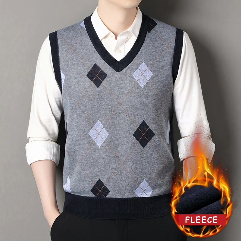 

Mens Smart Casual Vest V Neck Knitting Pullover Vests Sleeveless Knitting Suit Vest
