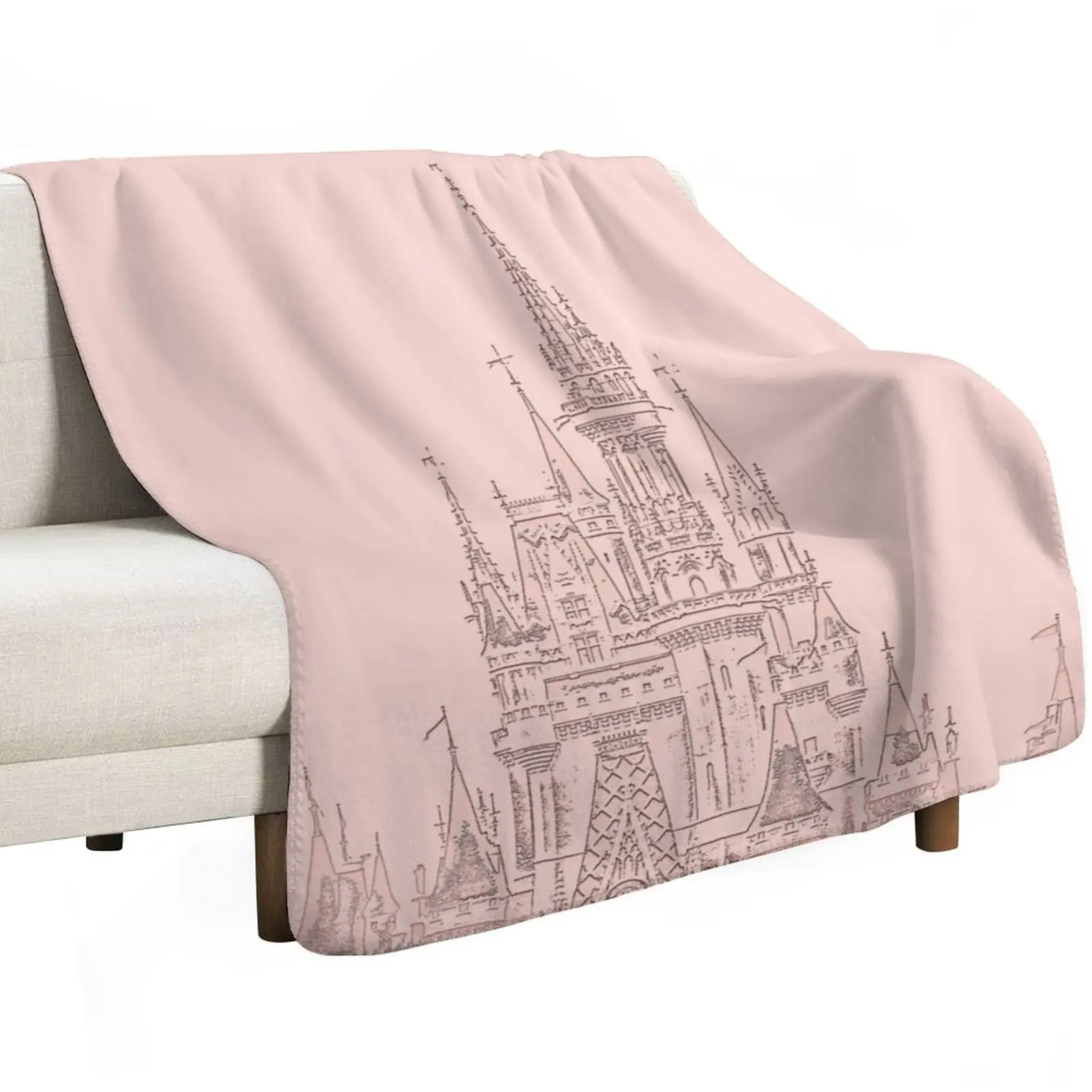 Rose Gold Magic Castle Carving Throw Blanket Soft Decorative Throw For Sofa Thin Fashion Sofas Single Bed linens Blankets