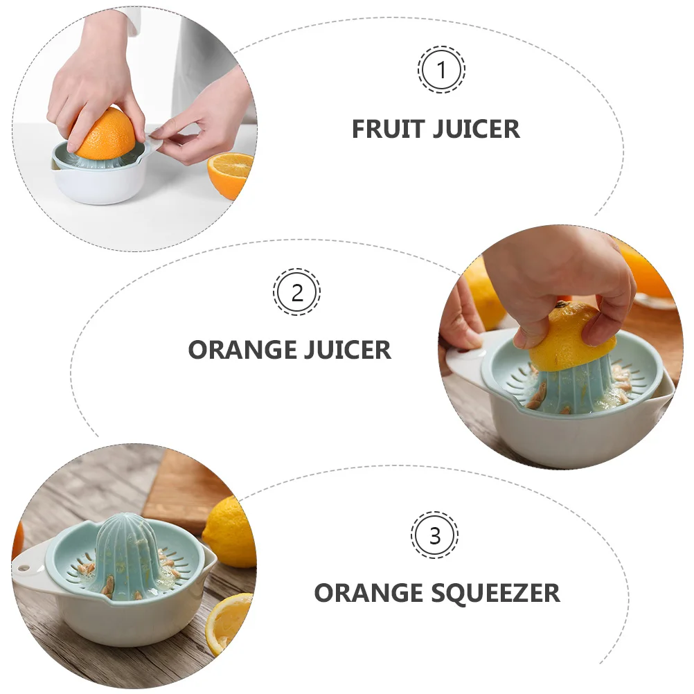 

Manual Lemon Operated White Squeezer Fruit Presser Portable Juice Maker Compact Practical