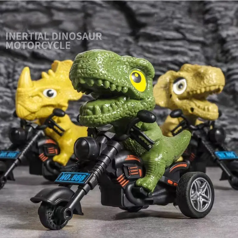 Dinosaur Motorcycle Toys Pull Back Cars Mini Monster Truck Car Toy Set for Kids Toddlers Boys Girls Gifts