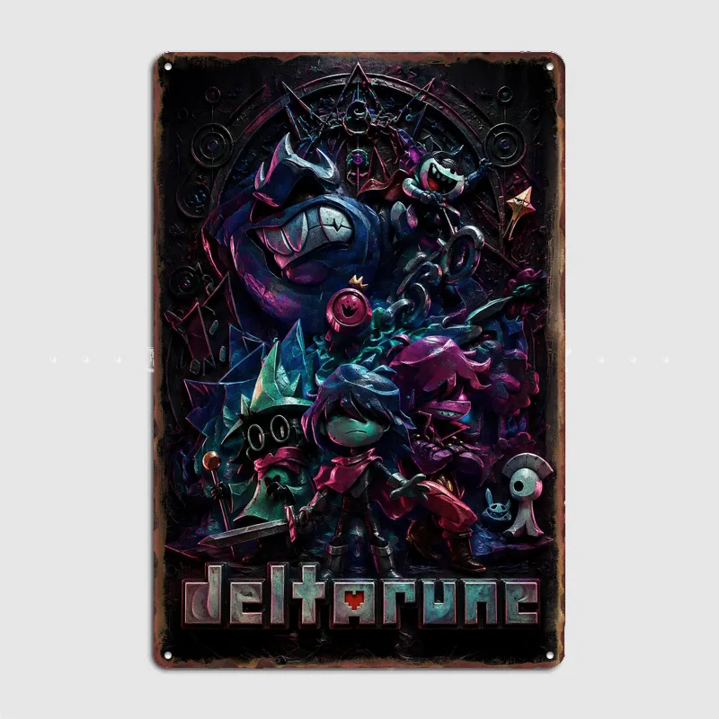 Deltarune Game Poster Metal Sign Bedroom Indoor Outdoor Home Decor Bar Custom Posters Wall Room Decorations