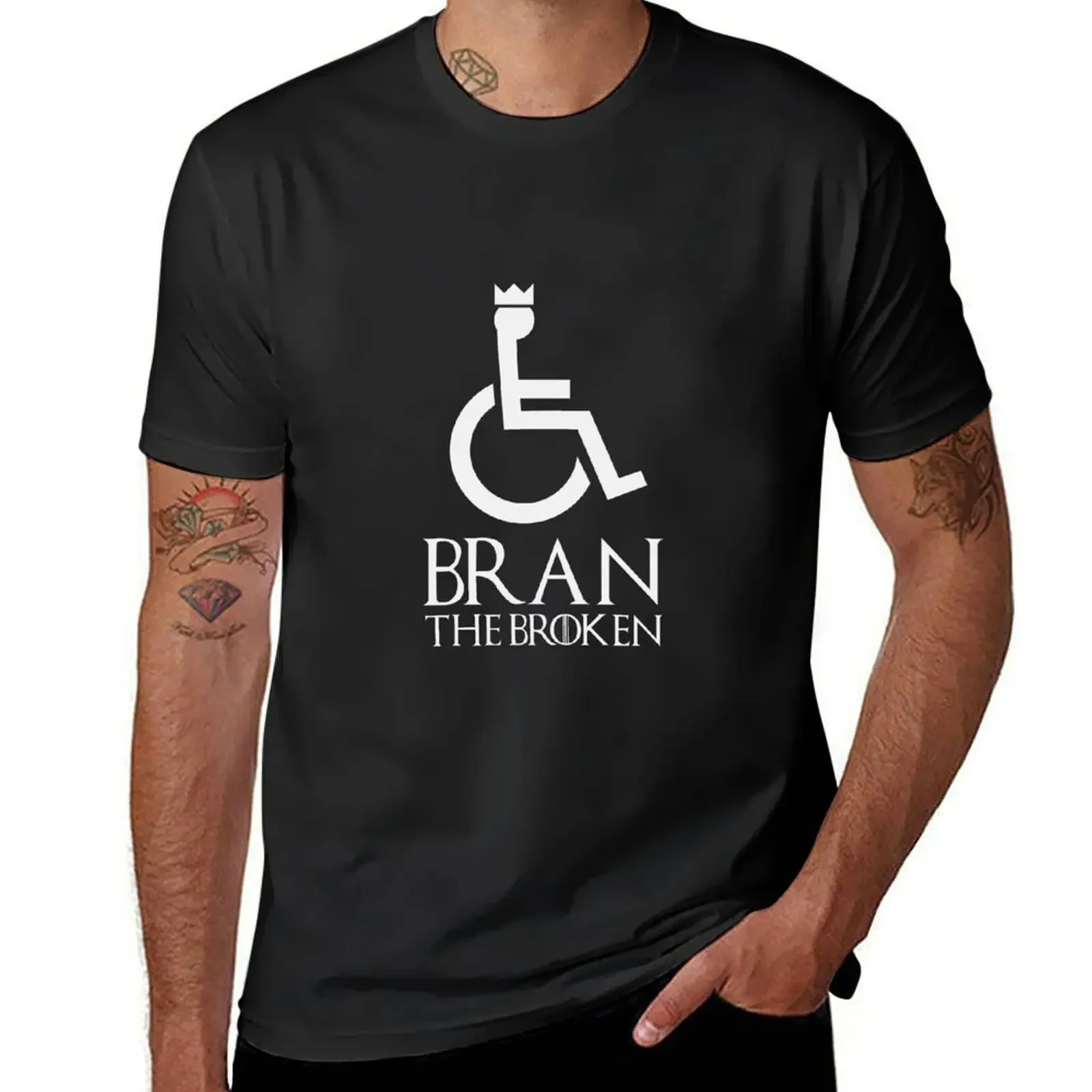 Bran The Broken T-Shirt heavyweights Short sleeve tee graphic t shirt vintage plain t shirts men