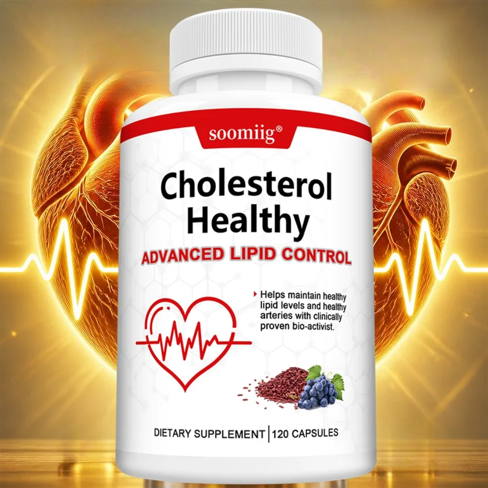 Cholesterol Health Supplement - Natural Heart Health Capsules, Helps Maintain Healthy Circulation, Antioxidant, Non-GMO