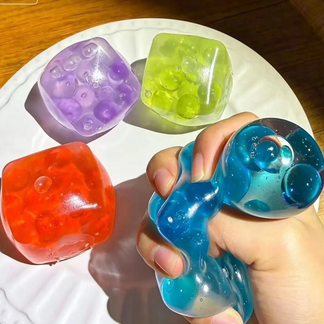 ASMR Popping Boba Bubble Drink Squishy Slow Rising Stress Relief Fidget Toy Viral Trending Squeeze Ball Ice Cube Pop It Sensory ASMR Sound Gift for Kids and Adults view 4