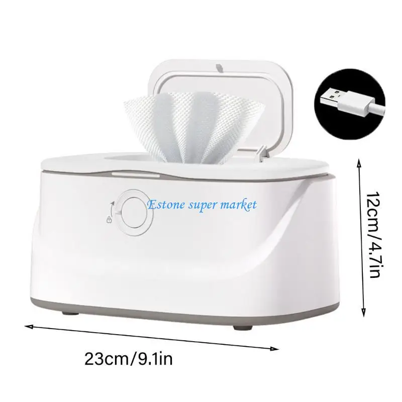 090B Newborns Wet Wipe Warmer Adjustable Warmth Spacious Soft Glow for Night Changes